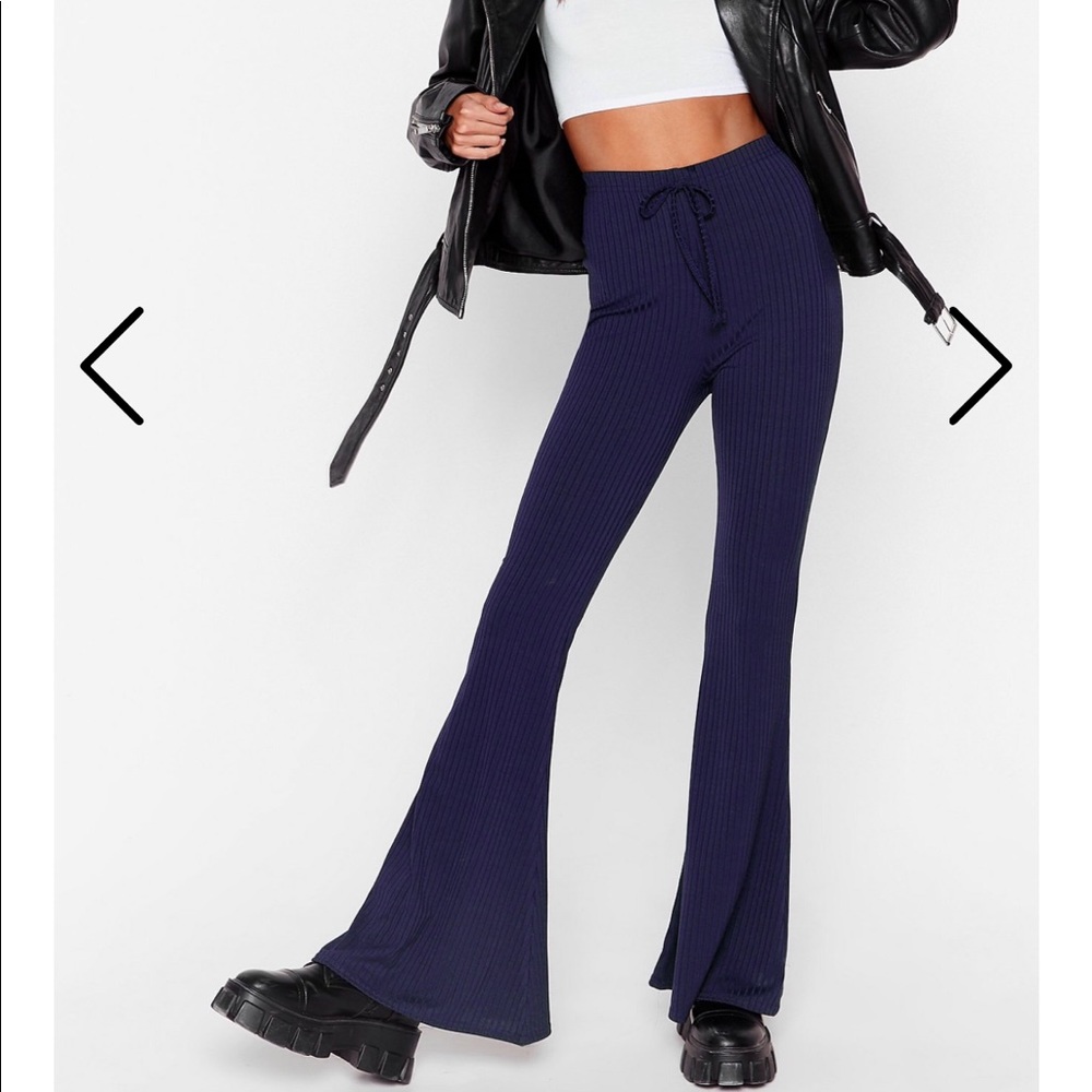 Nasty Gal Flare Ribbed Pants